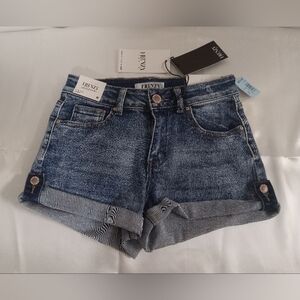 Frenzy Denim - Low Rise Shorts - Rolled Cuff